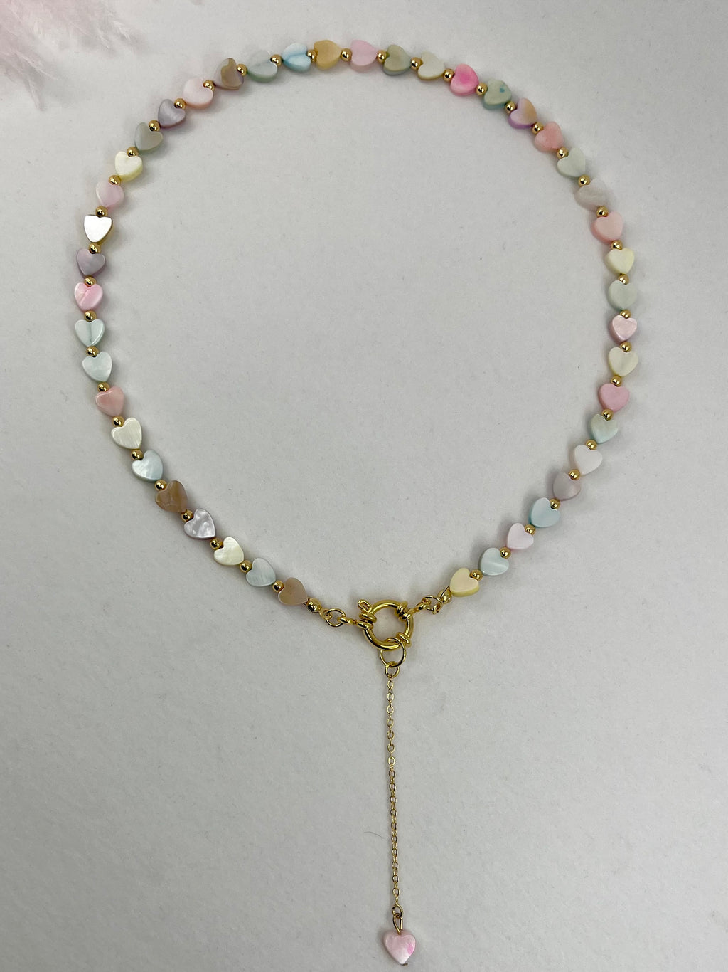 Heart Shell necklace with earrings