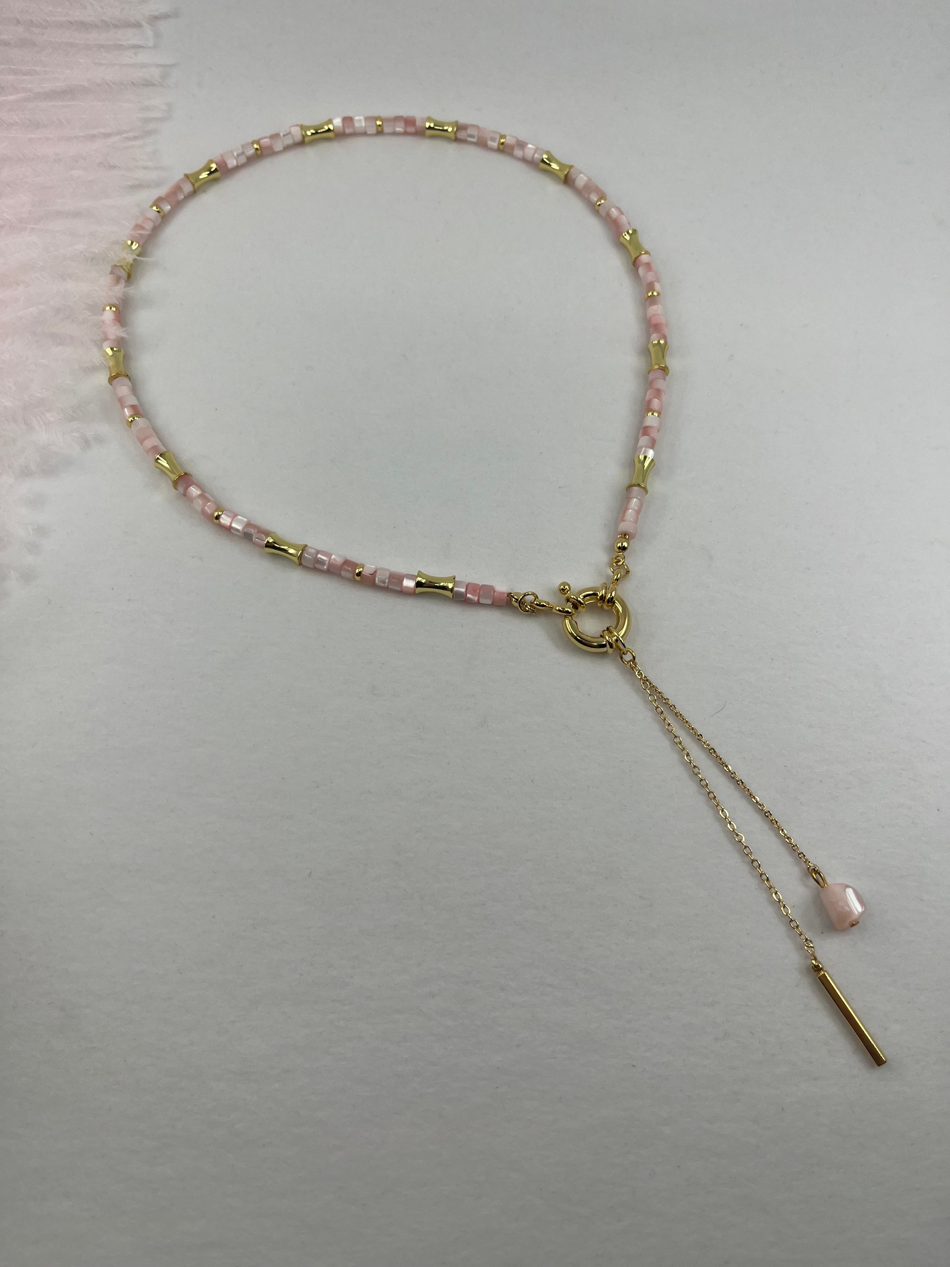 Pink Shell Y-Necklace