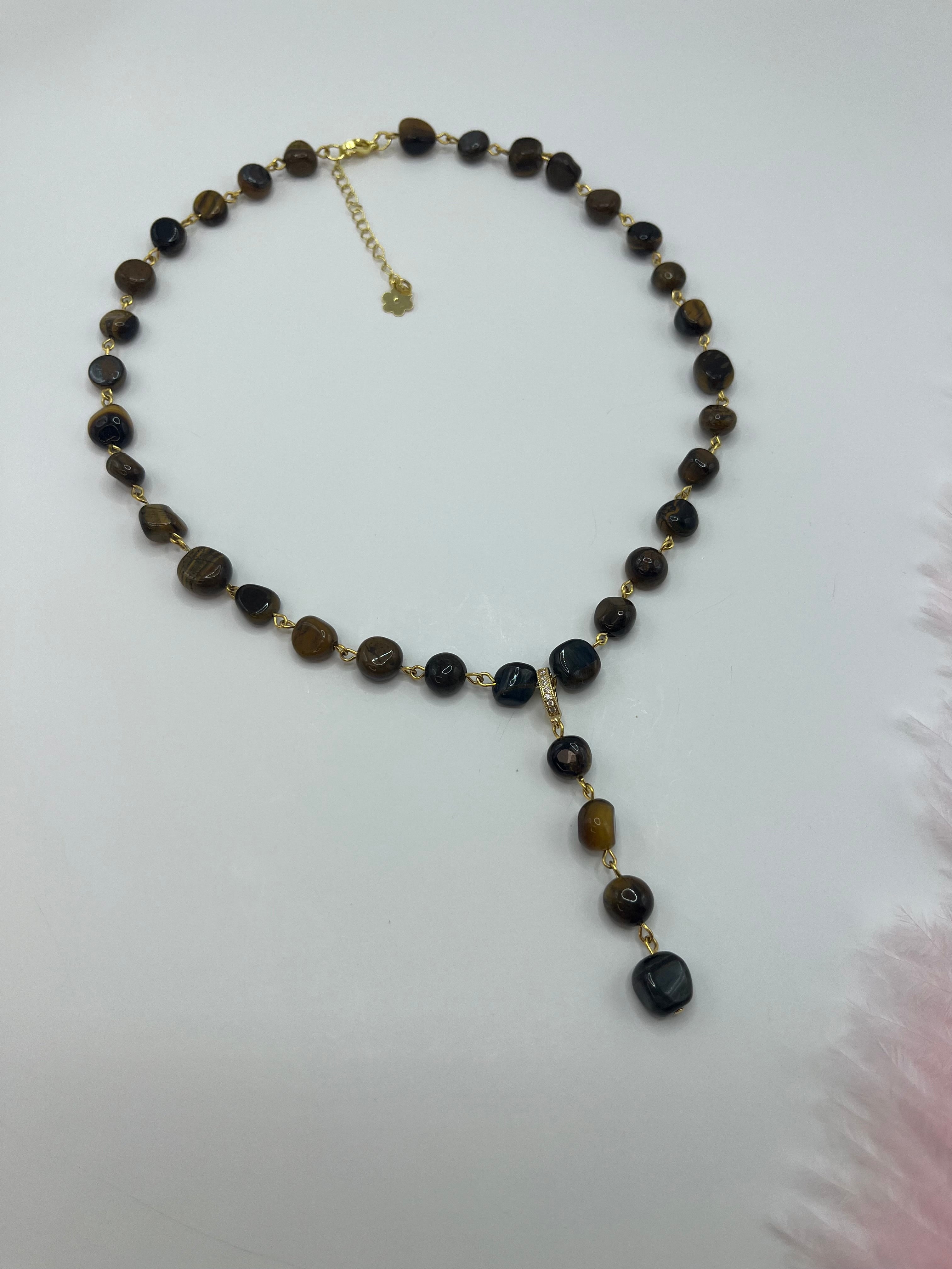 Natural Tiger Eye 3-in-1 Necklace – Transformable Design