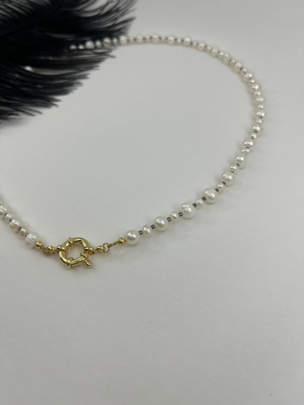 Unisex Freshwater Pearl Necklace – 24k Gold Plated Clasp