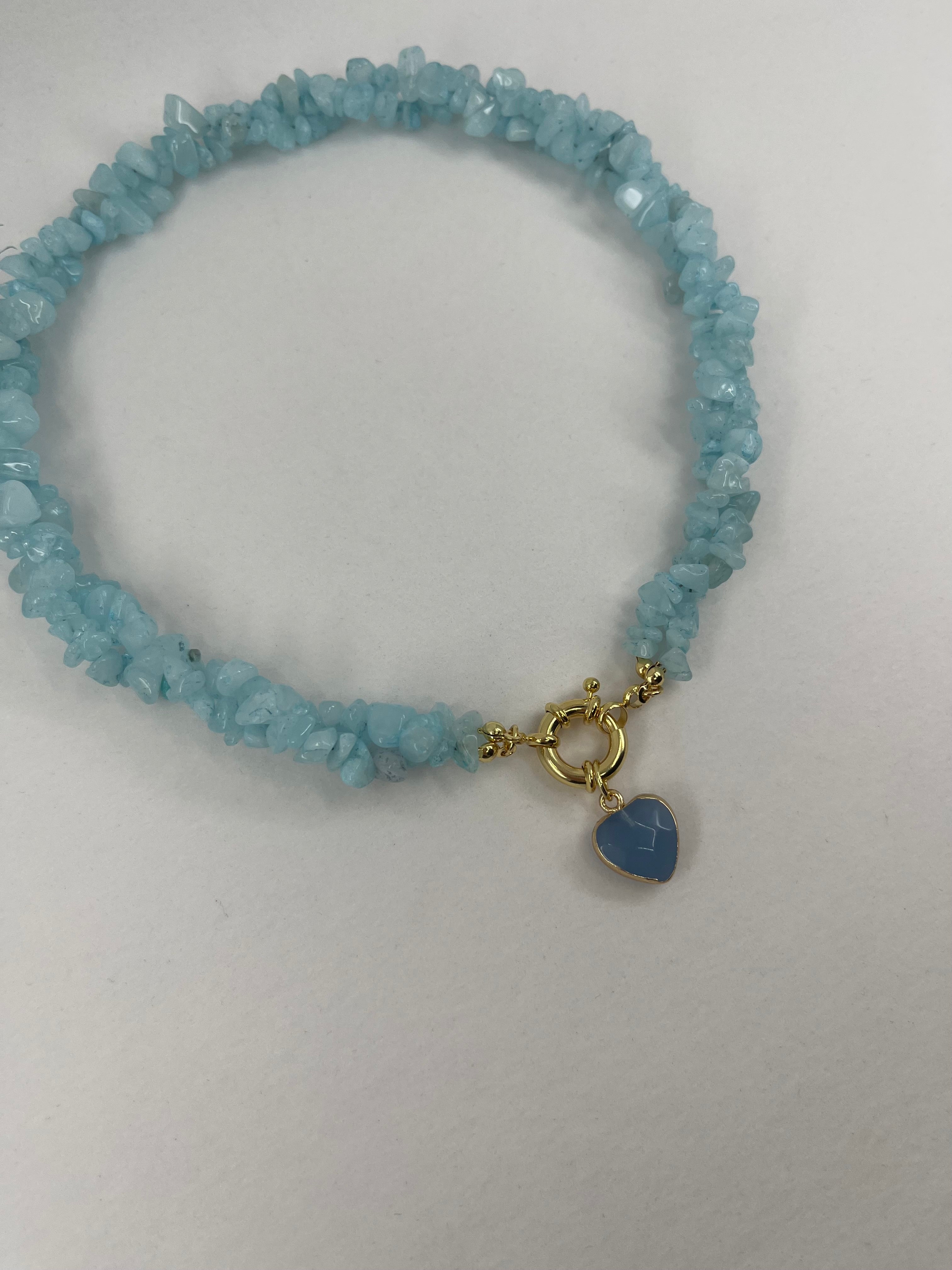 Natural Jade Necklace with Jade heart pendant