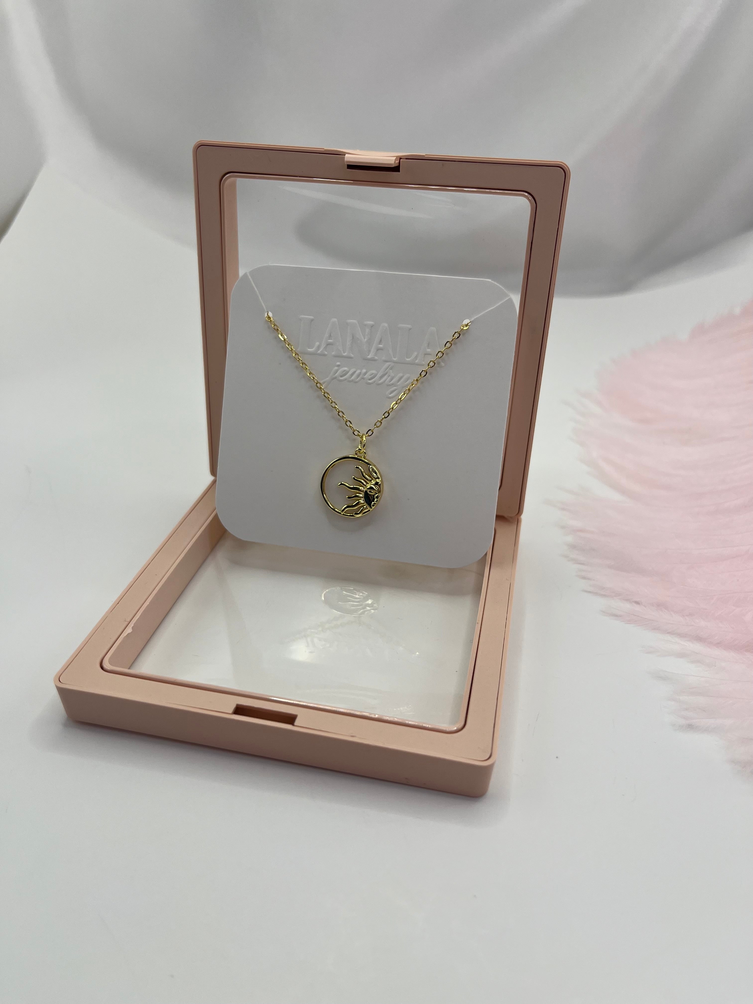 Sun Shell Necklace, Real 18K Gold Plated