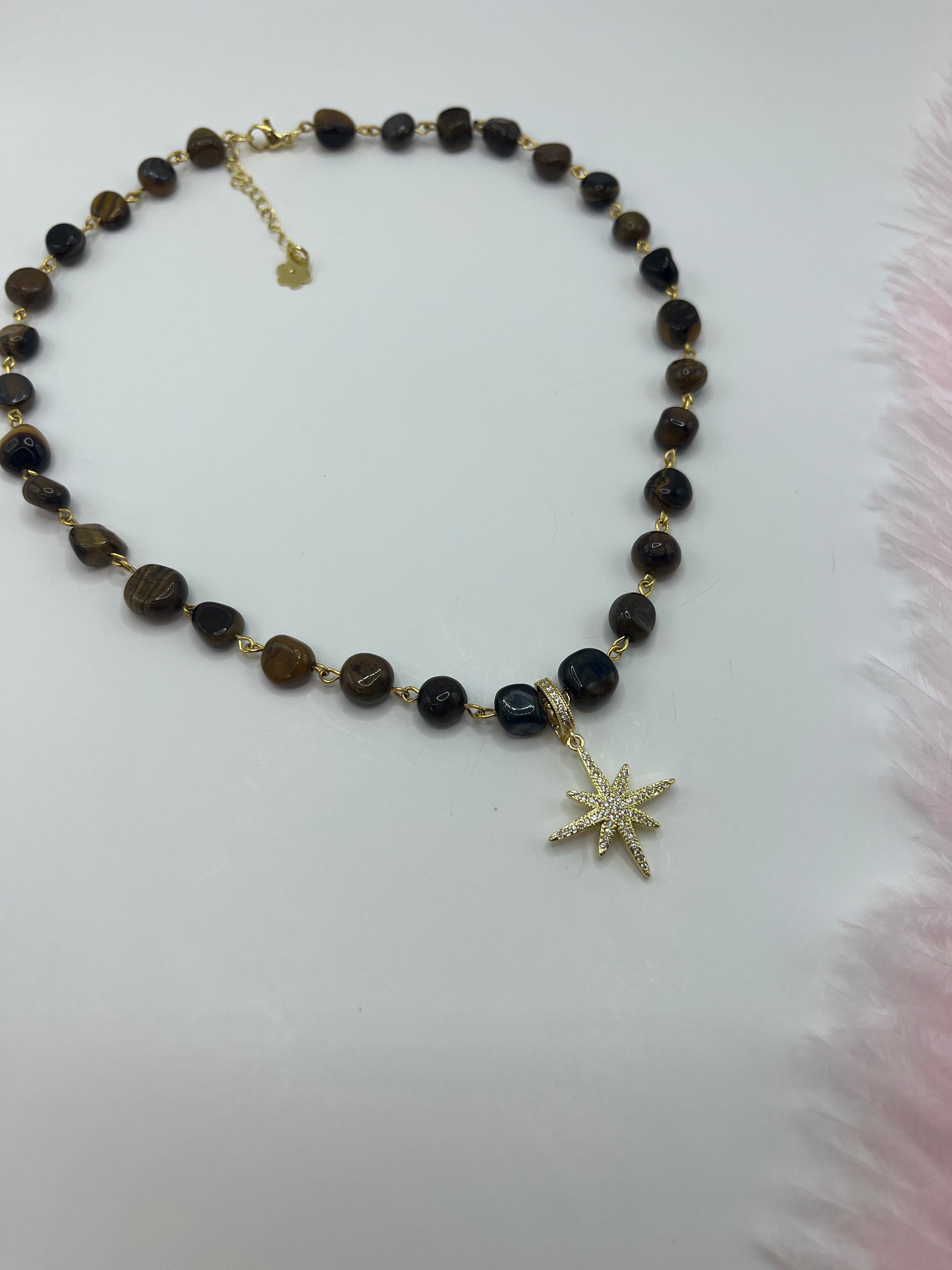 Natural Tiger Eye 3-in-1 Necklace – Transformable Design