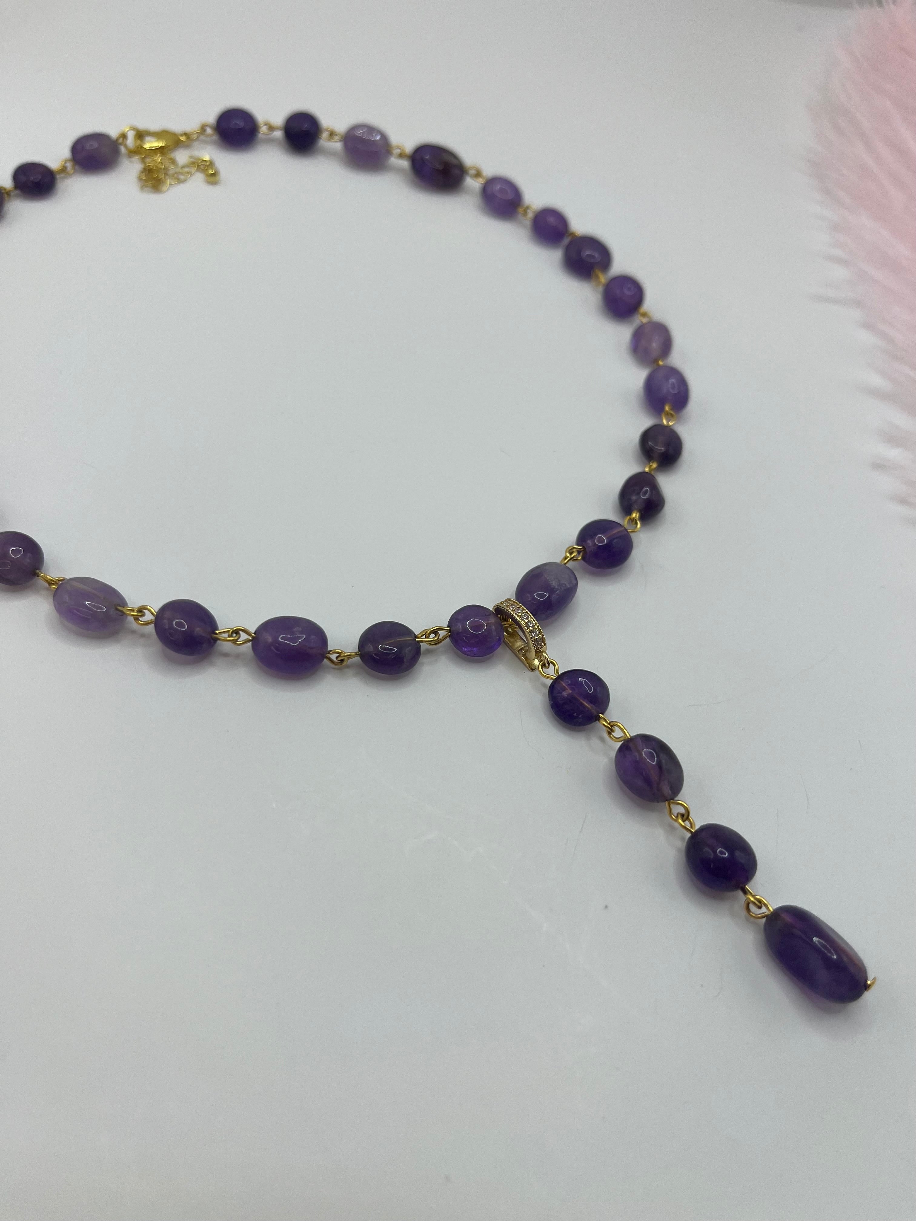 Amethyst 3-in-1 Necklace – Convertible Design