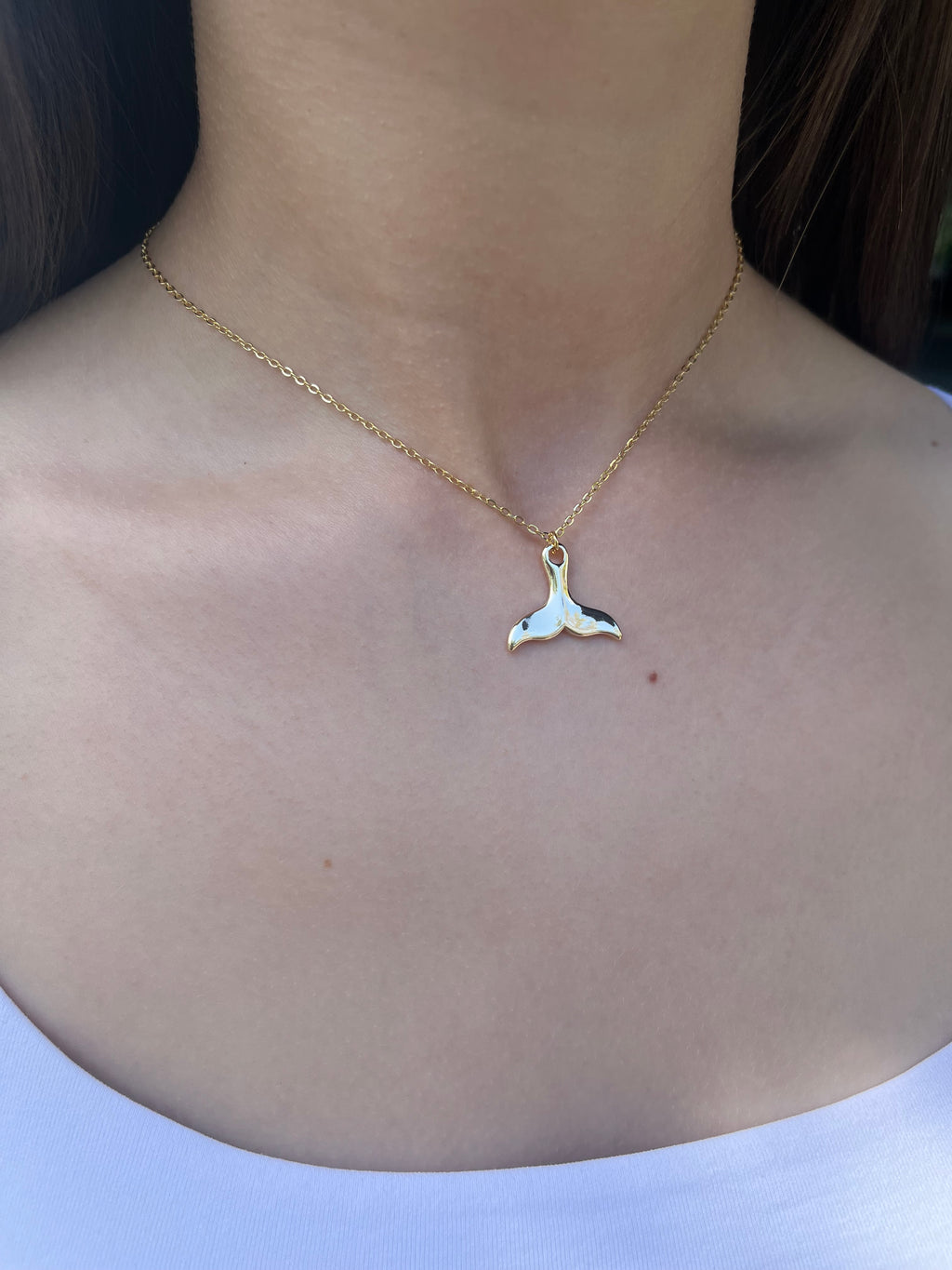 Mermaid tail Choker Necklace, Real 18K Gold Plated