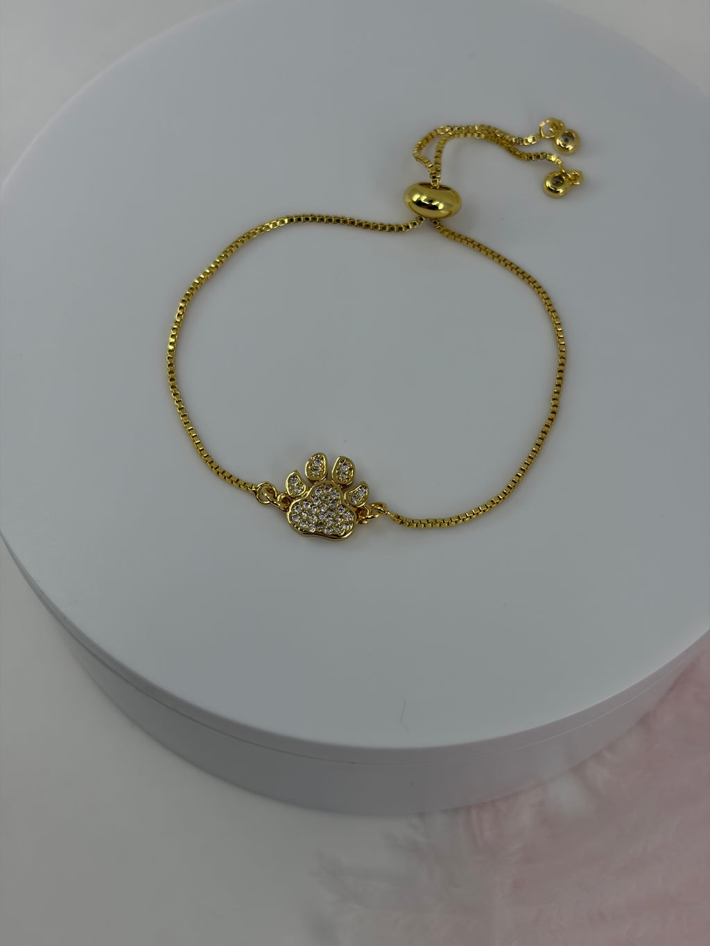 Pet bracelet with slider chain