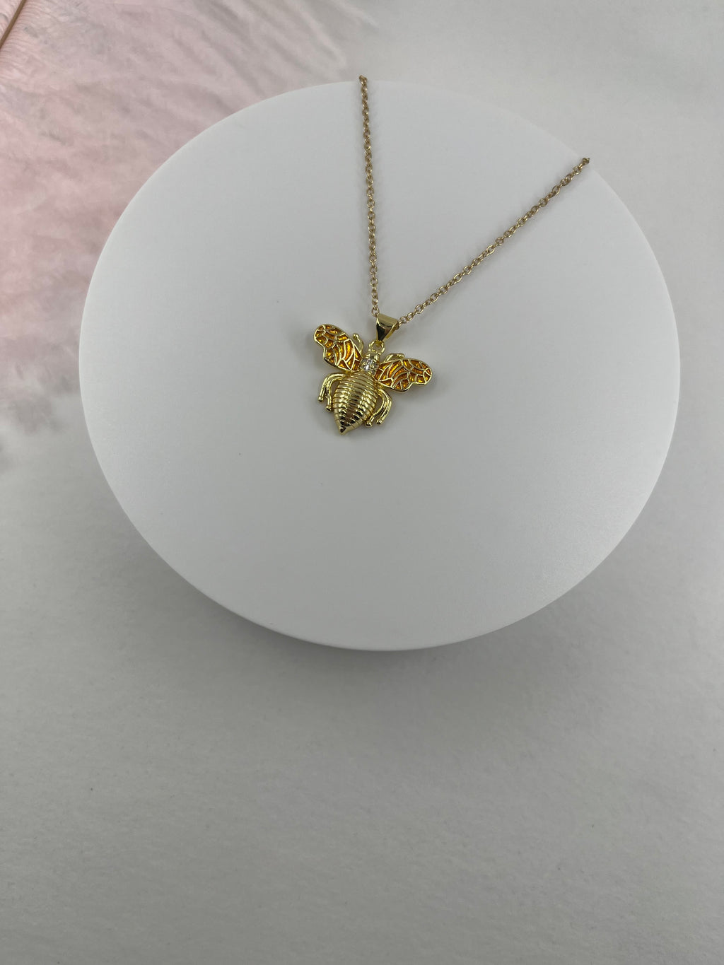 Bee choker necklace, 18k gold plated