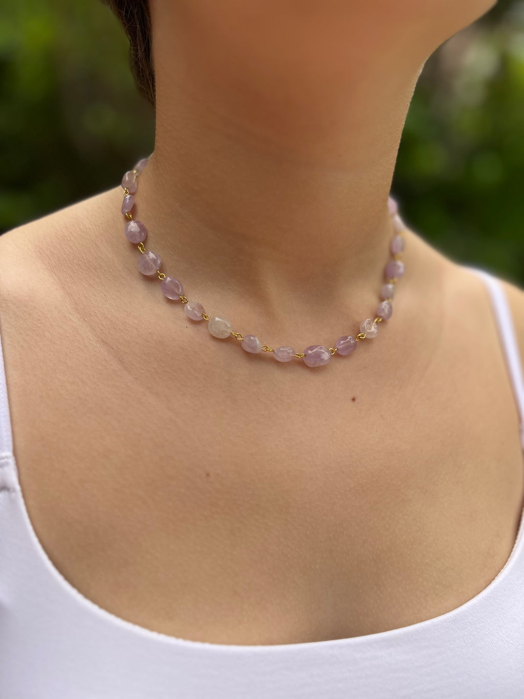 Amethyst 3-in-1 Necklace – Convertible Design, light lilac