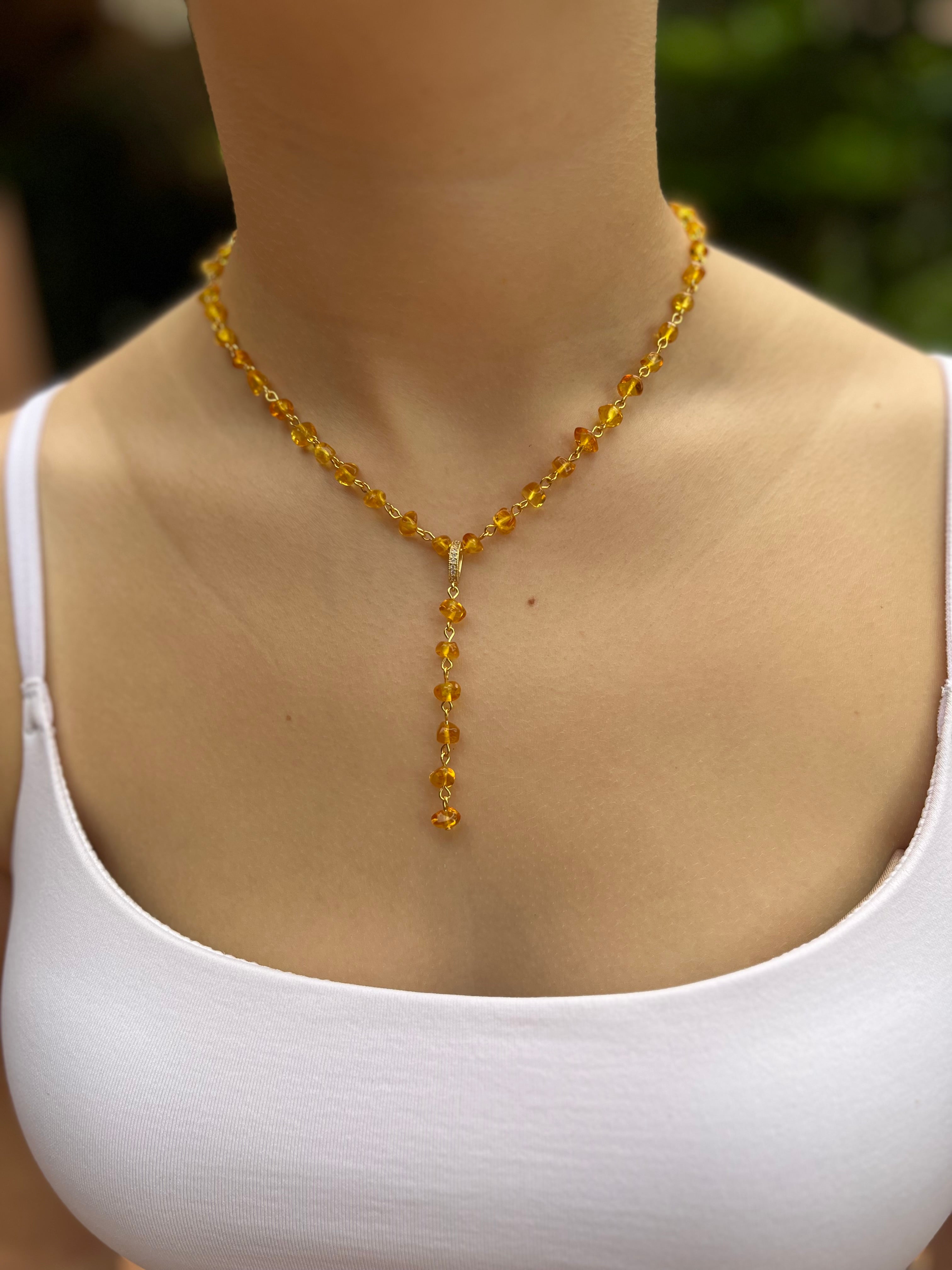 Natural Amber 3-in-1 Necklace – Convertible Design