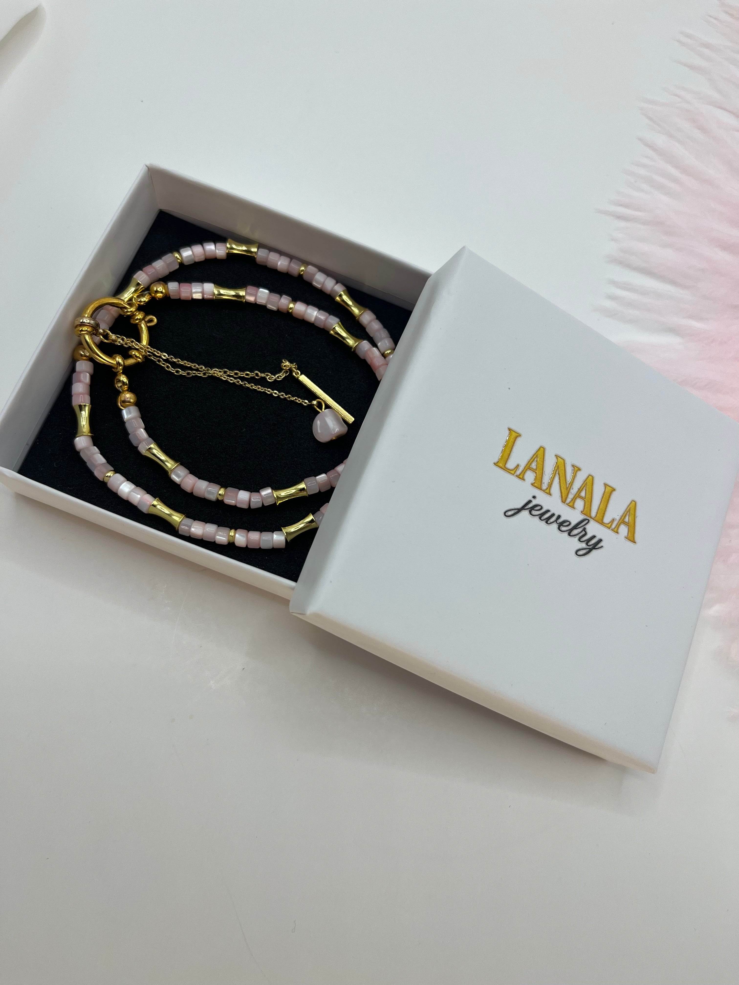 Pink Shell Y-Necklace