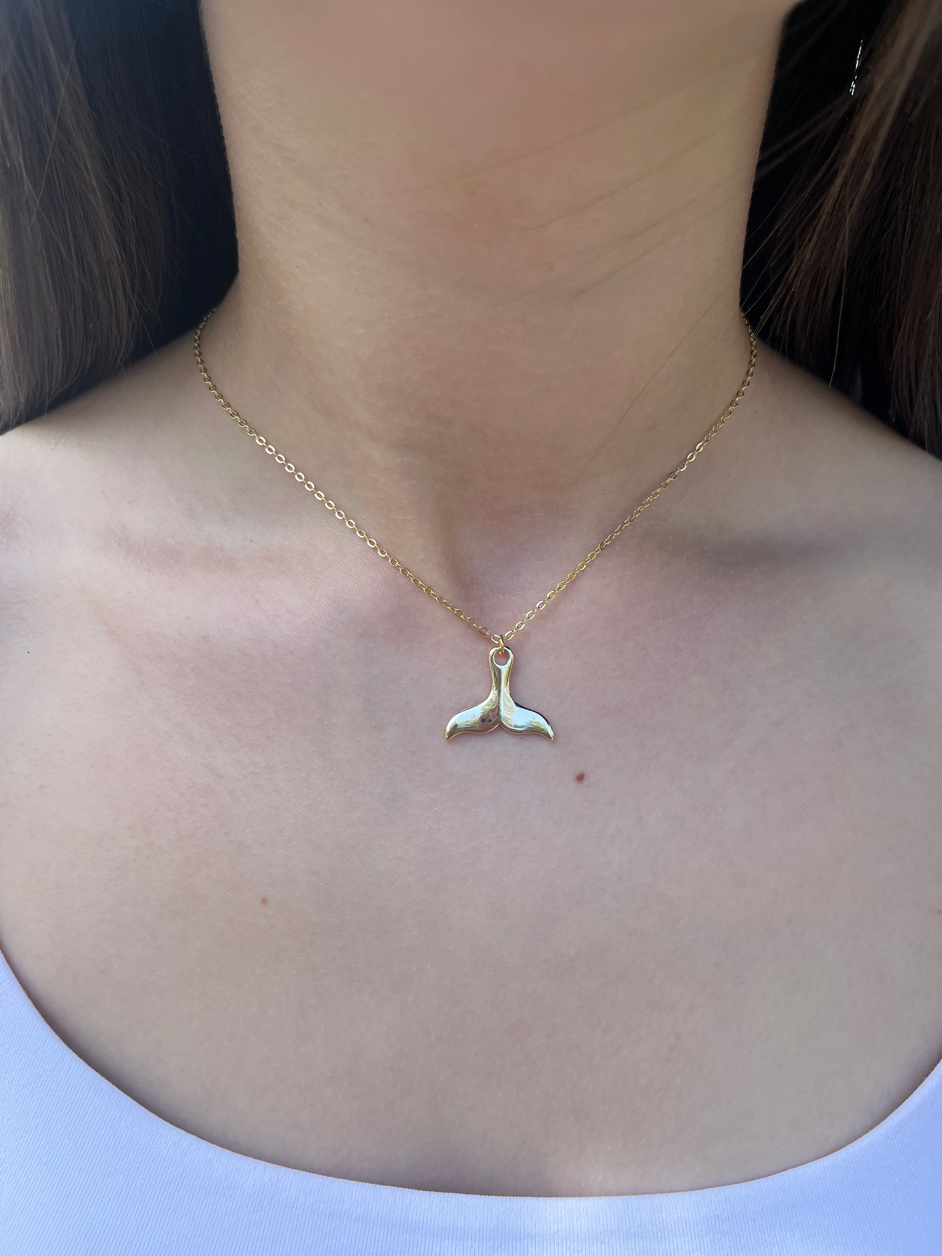 Mermaid tail Choker Necklace, Real 18K Gold Plated