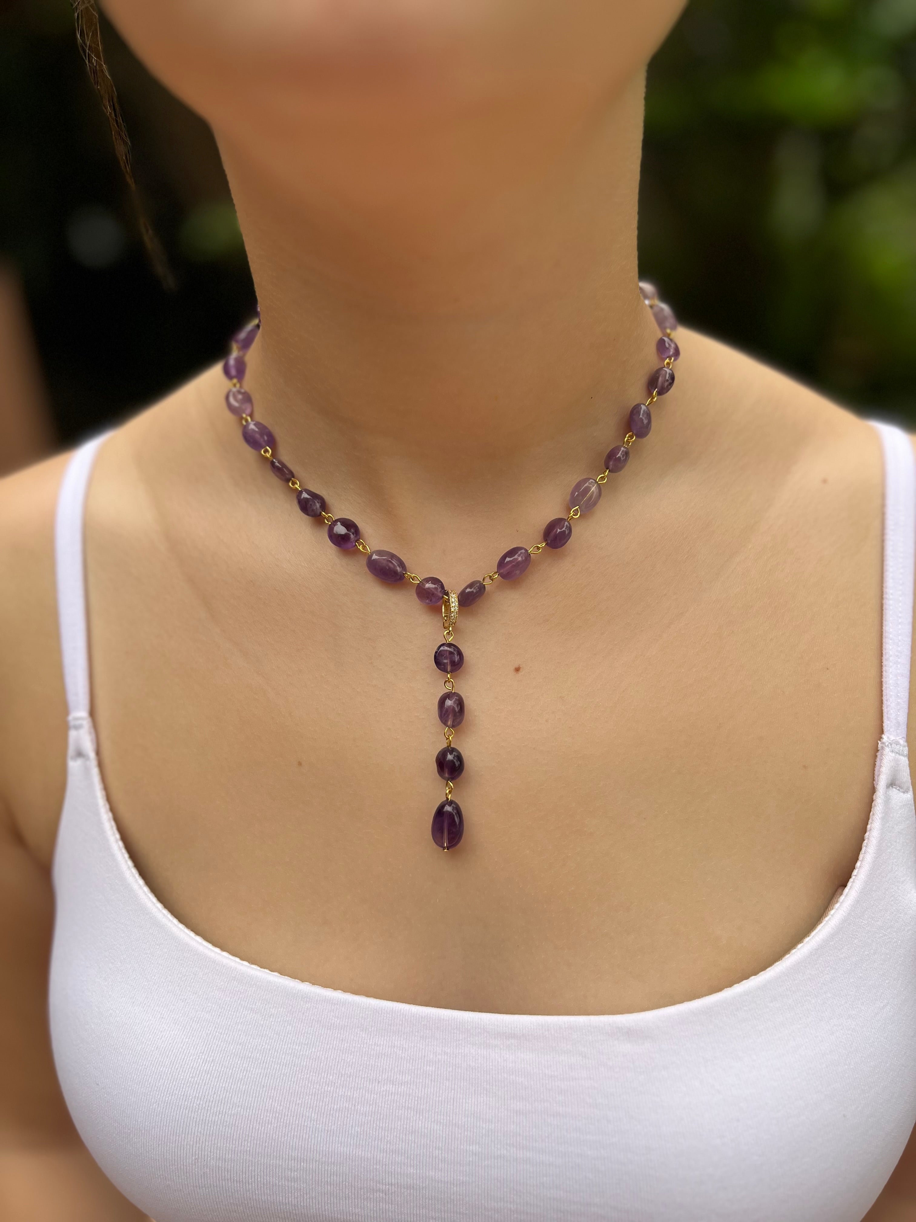 Amethyst 3-in-1 Necklace – Convertible Design