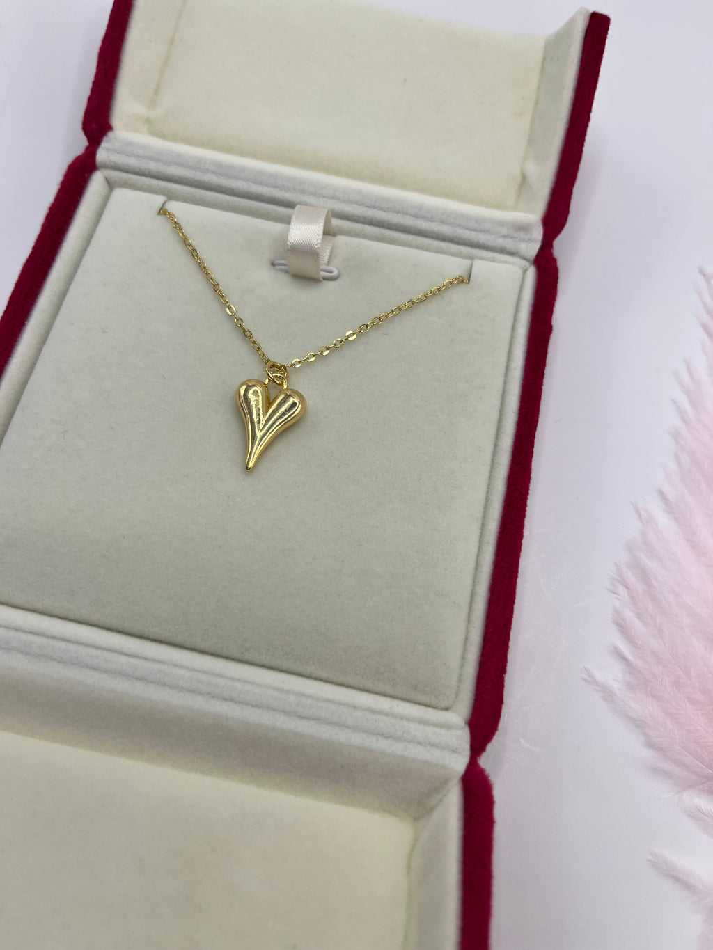 Heart Necklace, Real 18K Gold Plated