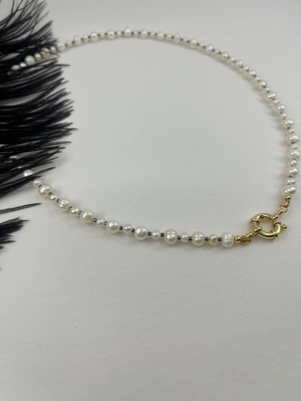 Unisex Freshwater Pearl Necklace – 24k Gold Plated Clasp