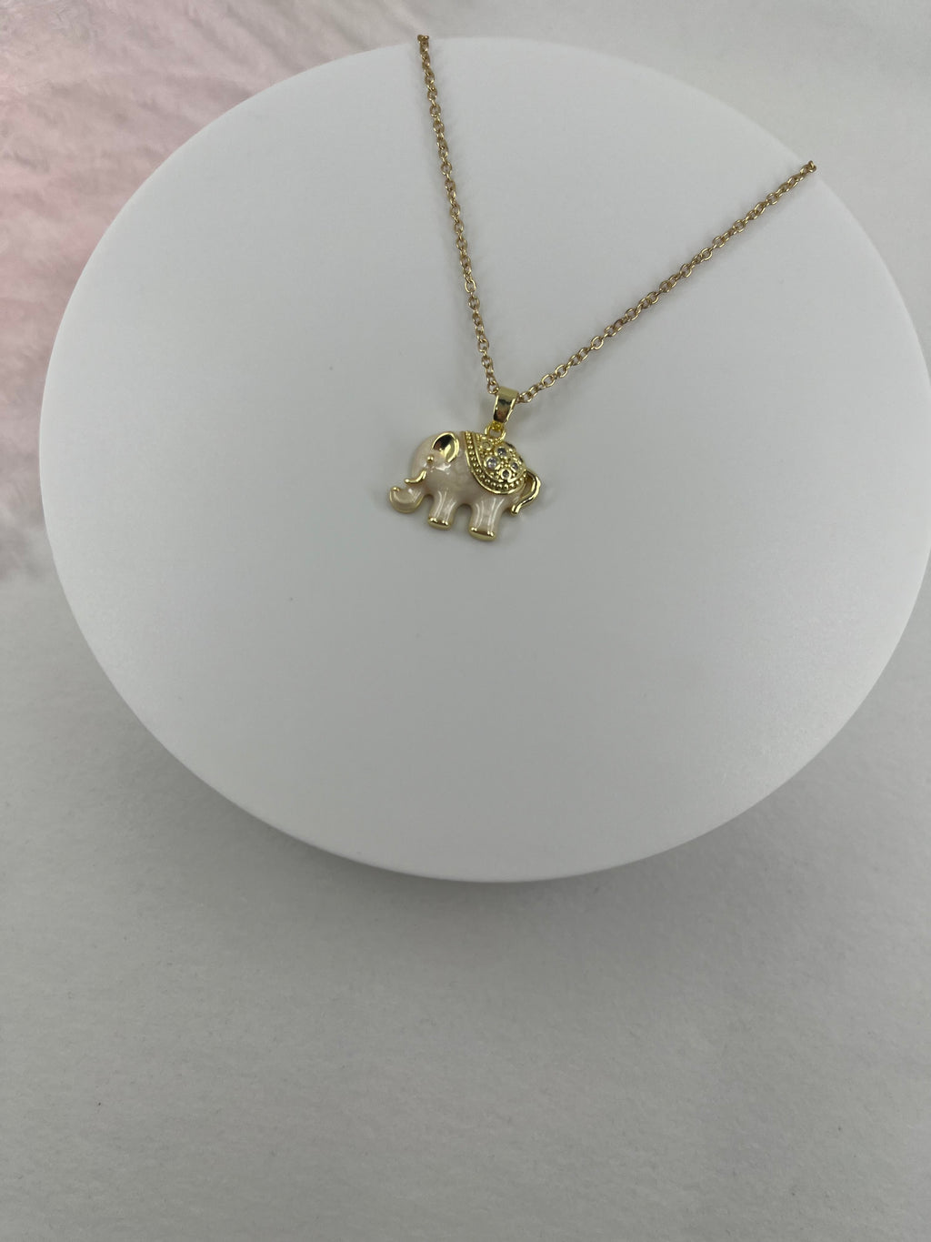 Elephant choker necklace, 18k gold plated