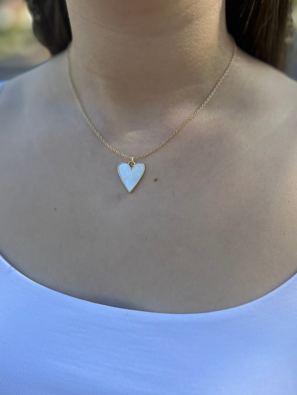 Heart Shell Necklace, Real 16K Gold Plated