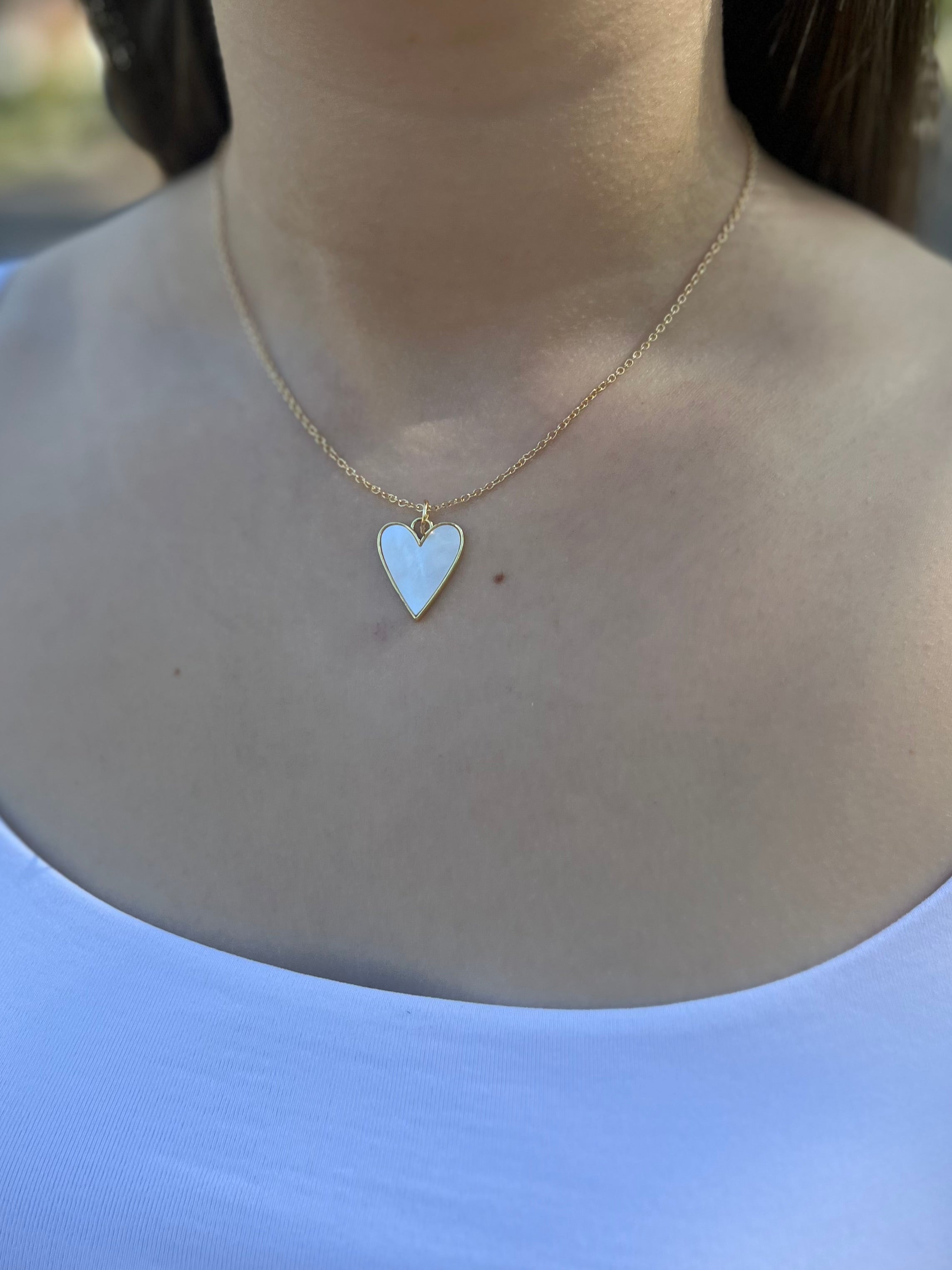 Heart Shell Necklace, Real 16K Gold Plated