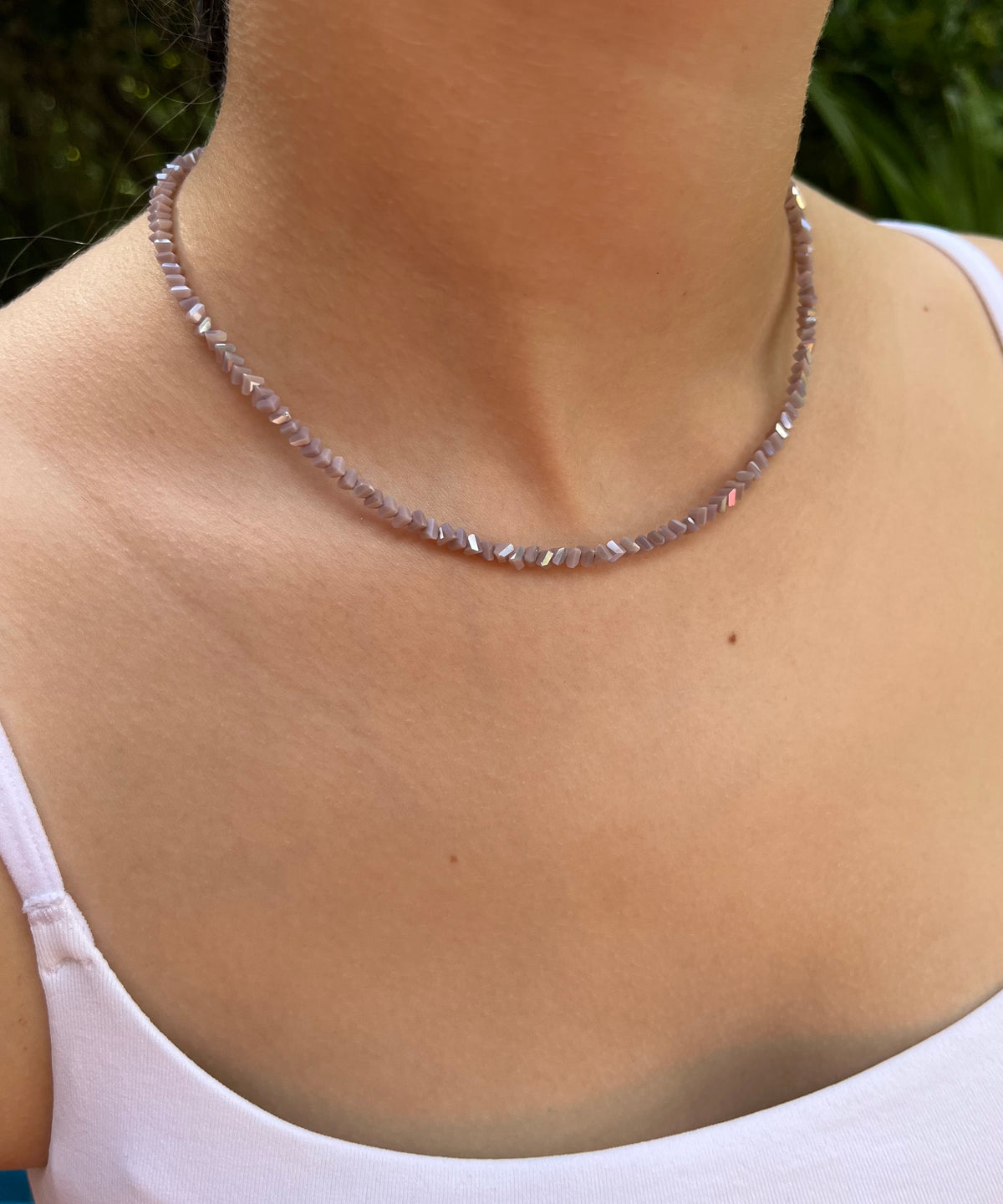 Delicate Crystal Choker Necklace – 4 Colors | Faceted Jewelry Crystal Beads | 18K Gold Plated Brass Chain |