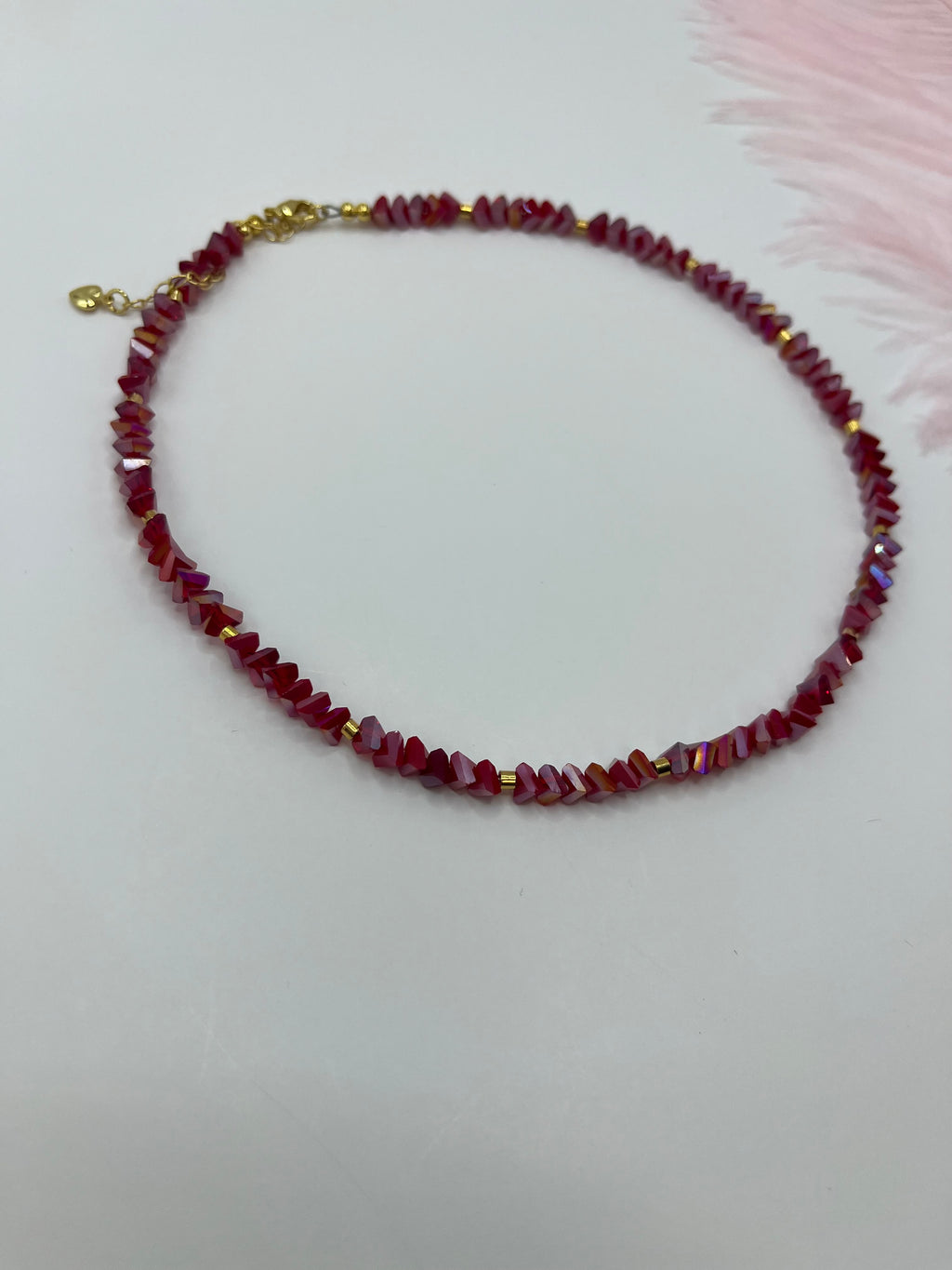 Delicate Crystal Choker Necklace – 4 Colors | Faceted Jewelry Crystal Beads | 18K Gold Plated Brass Chain |