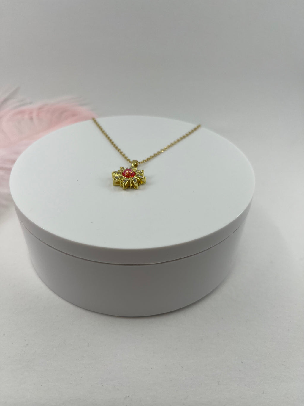 18K Gold Sun Pendant Necklace