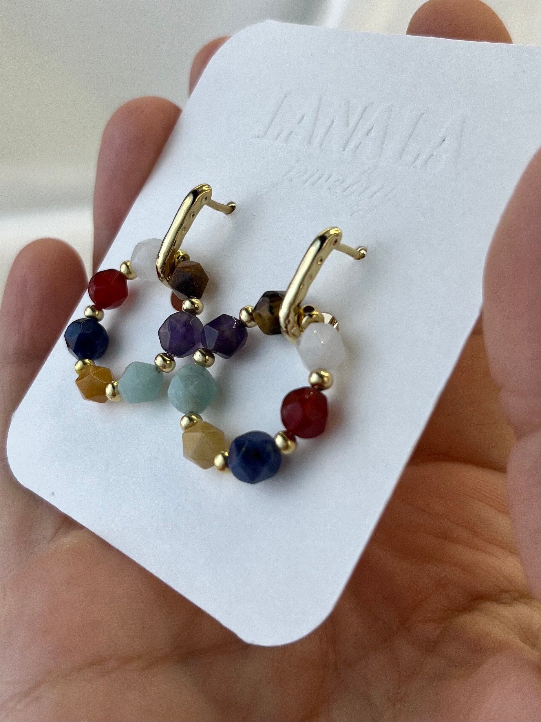 Chakra Beaded Necklace & Earrings