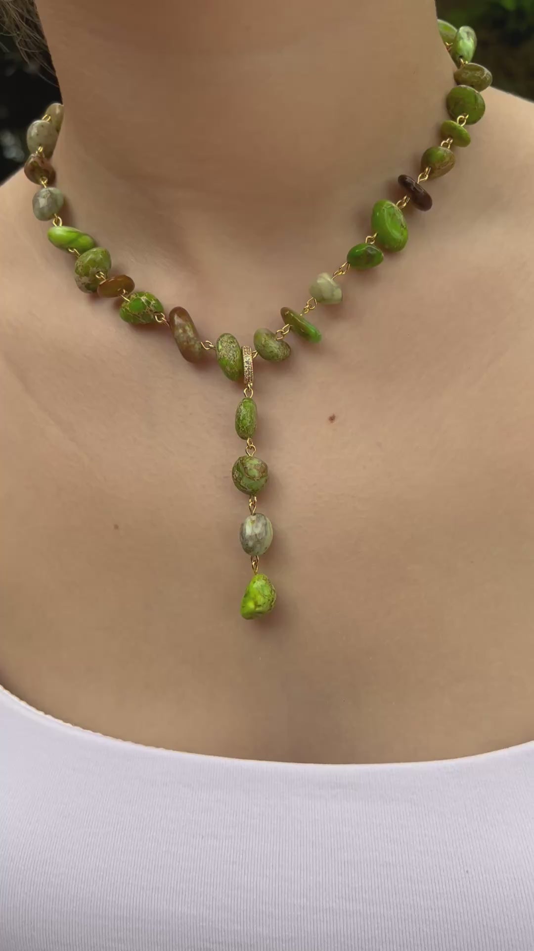 Natural Imperial Jasper 3-in-1 Necklace – Transformable Design