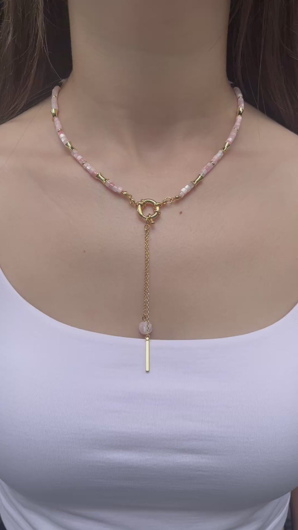 Pink Shell Y-Necklace