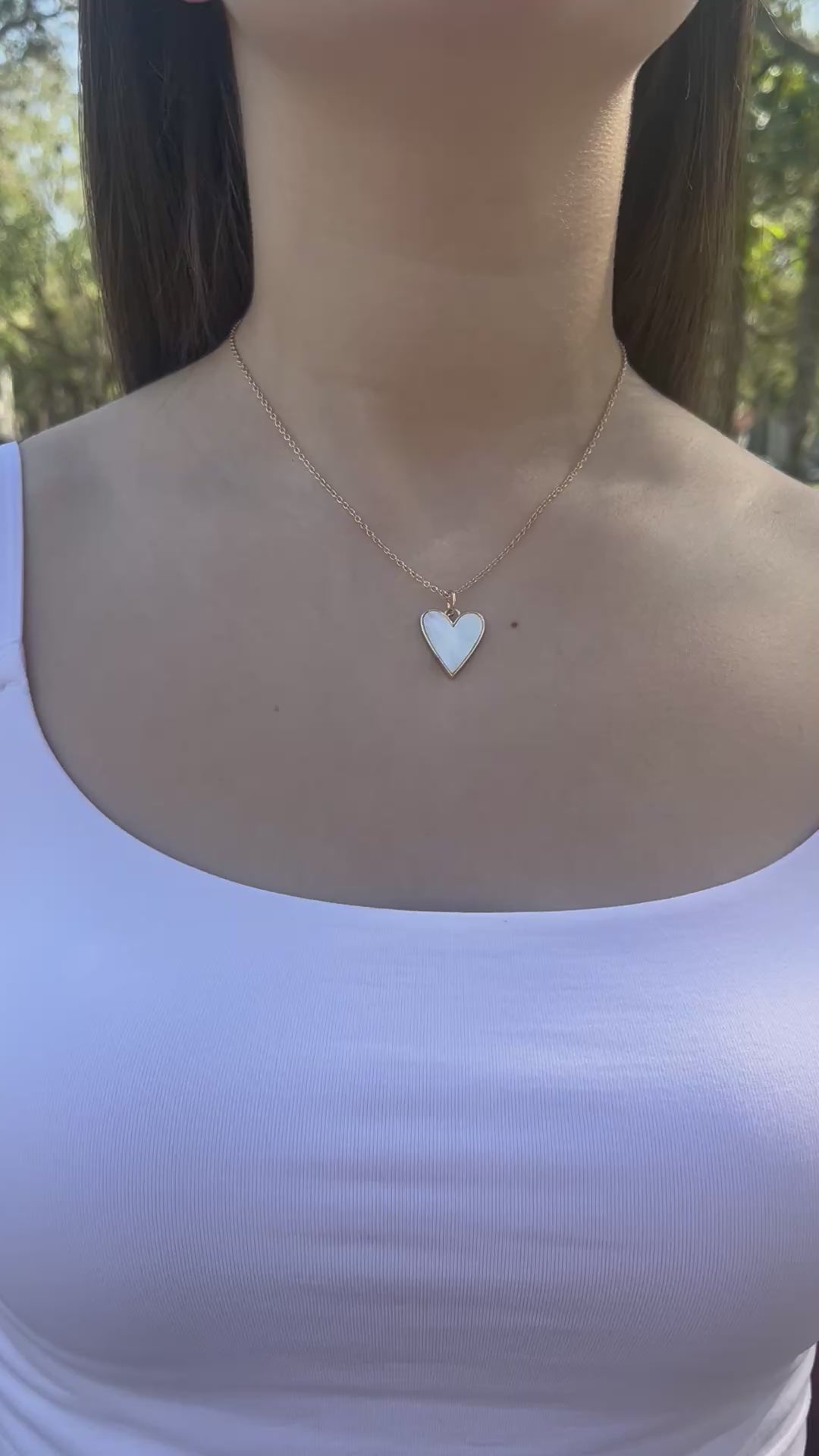 Heart Shell Necklace, Real 16K Gold Plated