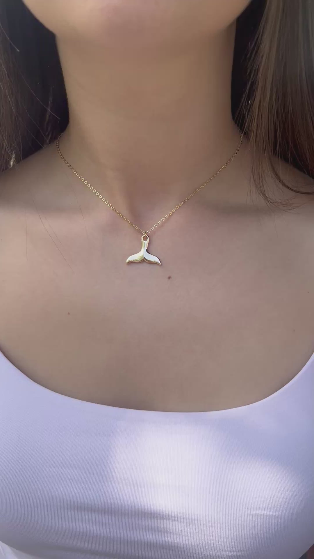 Mermaid tail Choker Necklace, Real 18K Gold Plated