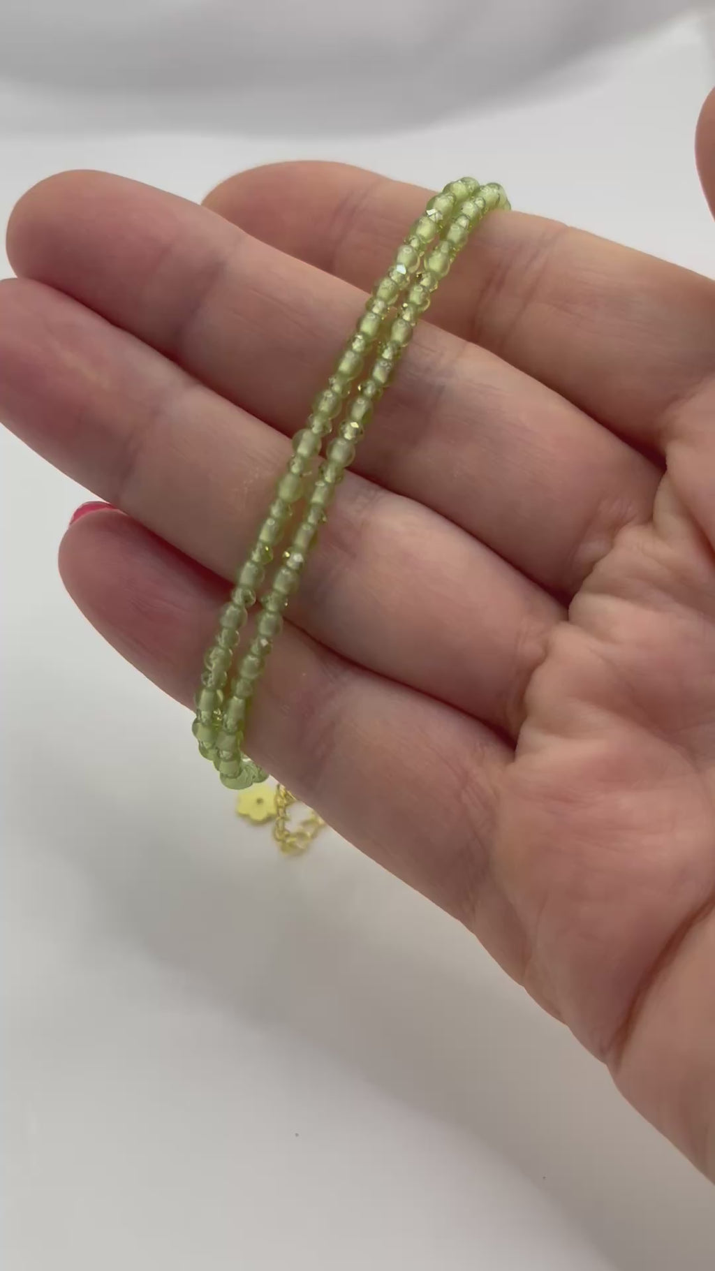 Peridot Necklace: 18K Gold Plated clasp