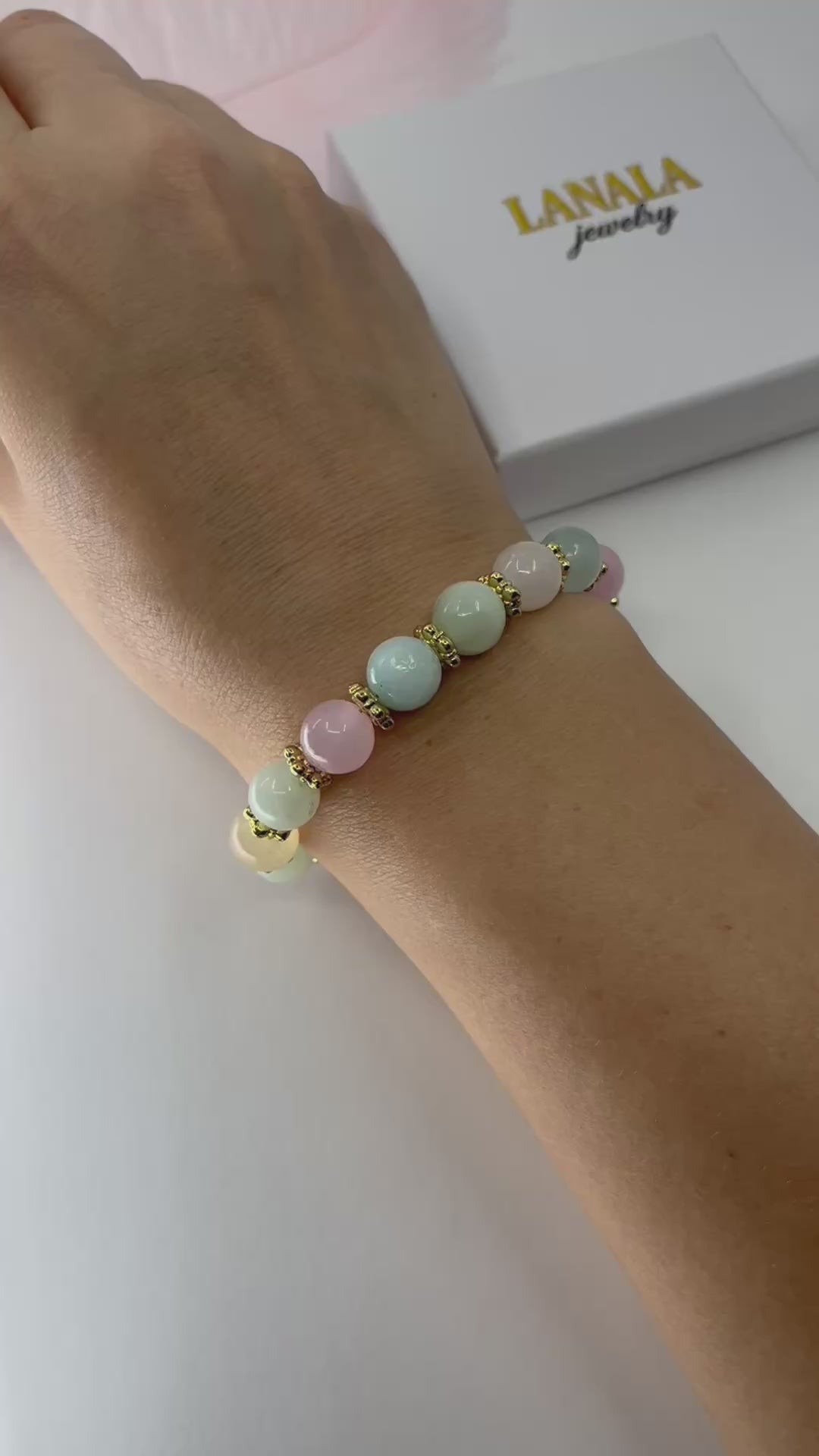 Jade Bracelet with 18K Gold Plated slider